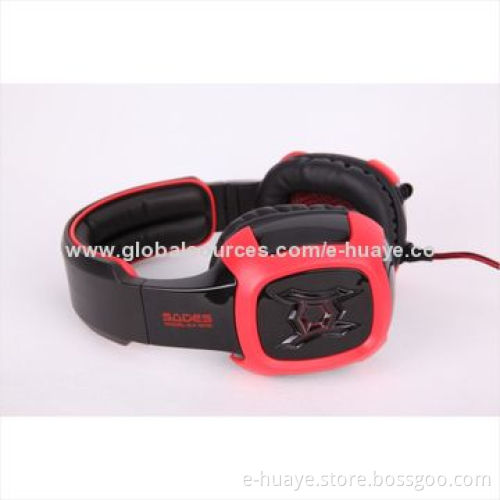 Vibrating PC Gaming Headset with 7.1 Surround Sound and Detachable Microphone with CE & RoHS Marks